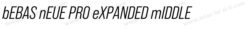 bEBAS nEUE PRO eXPANDED mIDDLE字体转换